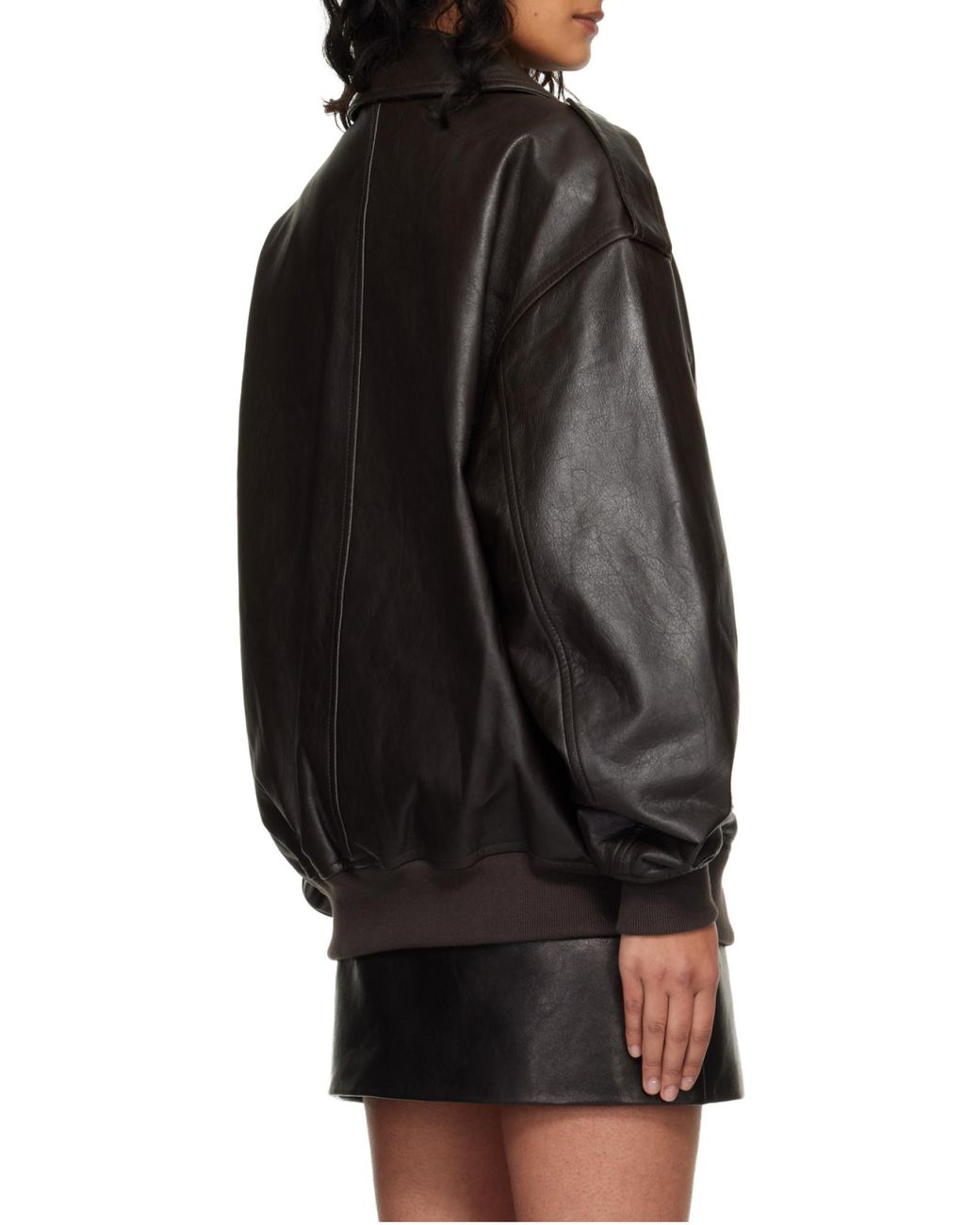 Frankie Shop Black Viper Leather Jacket