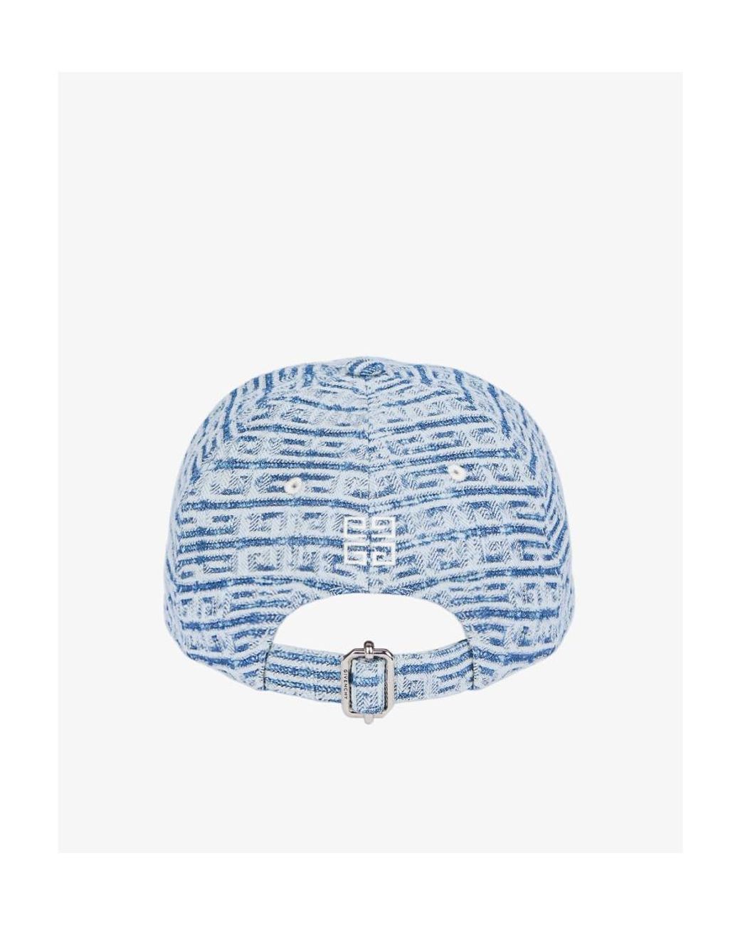 Givenchy Blue 4G Embroidered Denim Baseball Cap for men