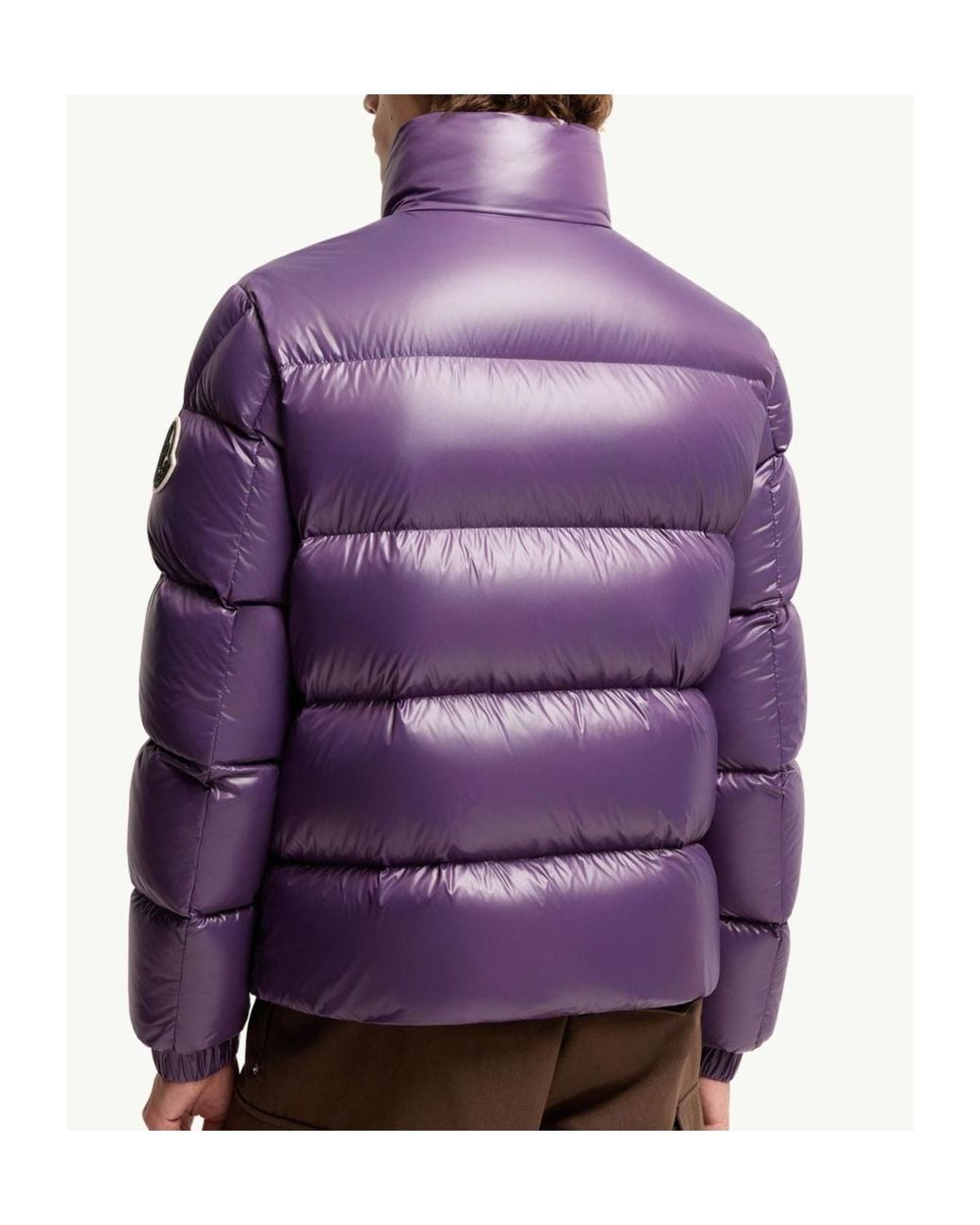 Moncler Purple Brendola Laqué Short Down Jacket for men