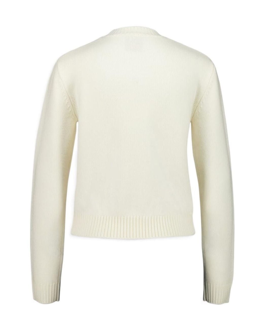 Casablanca White Tennis Ball Merino Knit Crewneck Jumper