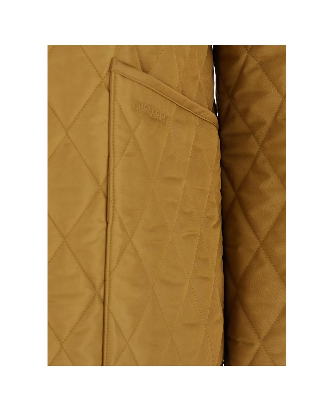 Burberry Green Logo Embroidered Quilted Jacket