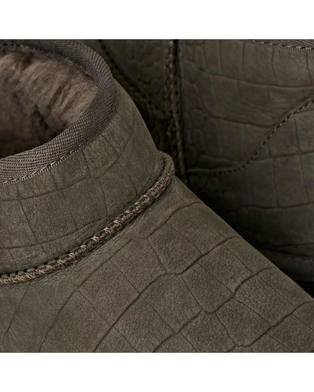 Ugg Brown M Classic Ultra Mini Embossed Boots for men
