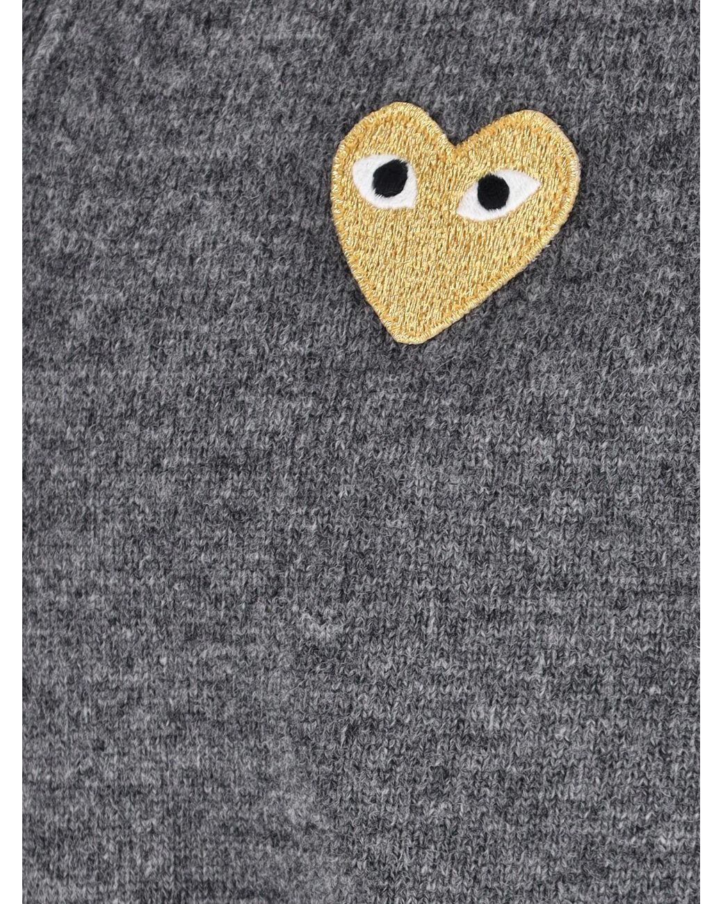 COMME DES GARÇONS PLAY Blue Comme Des Garçons Play Logo Patch Knitted Cardigan