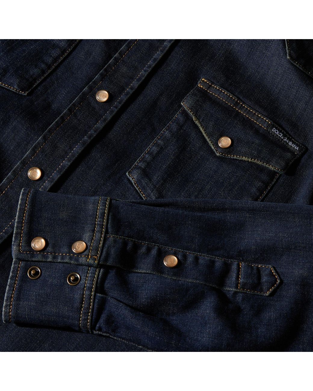 Dolce & Gabbana Blue Denim Long-Sleeve Shirt for men