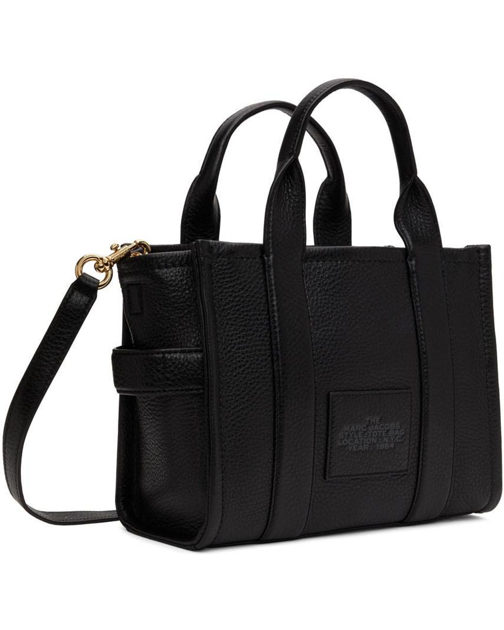 Marc Jacobs Black Logo Embossed Shoulder Bag