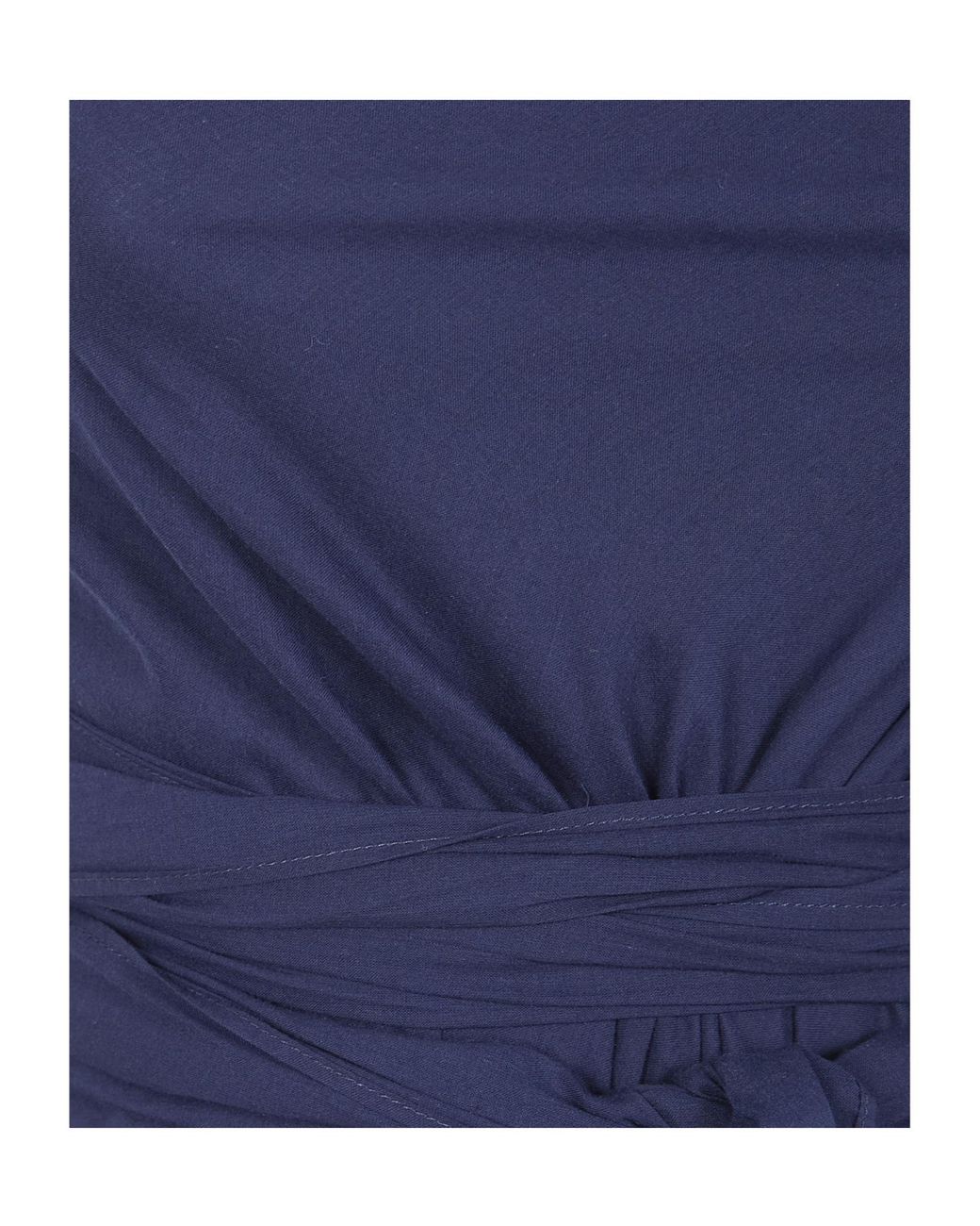 Aspesi Blue Cross-Strap Tiered Midi Dress