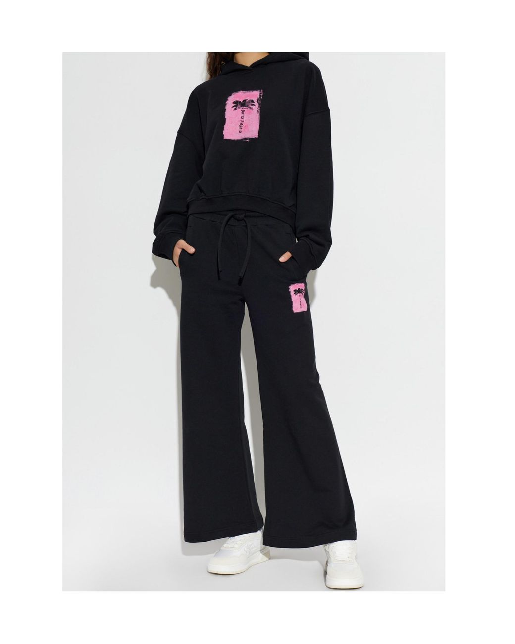 Palm Angels Black Drawstring Athletic Pants