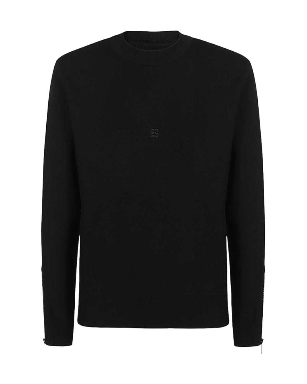 Givenchy Black Logo Embellished Crewneck Sweater for men