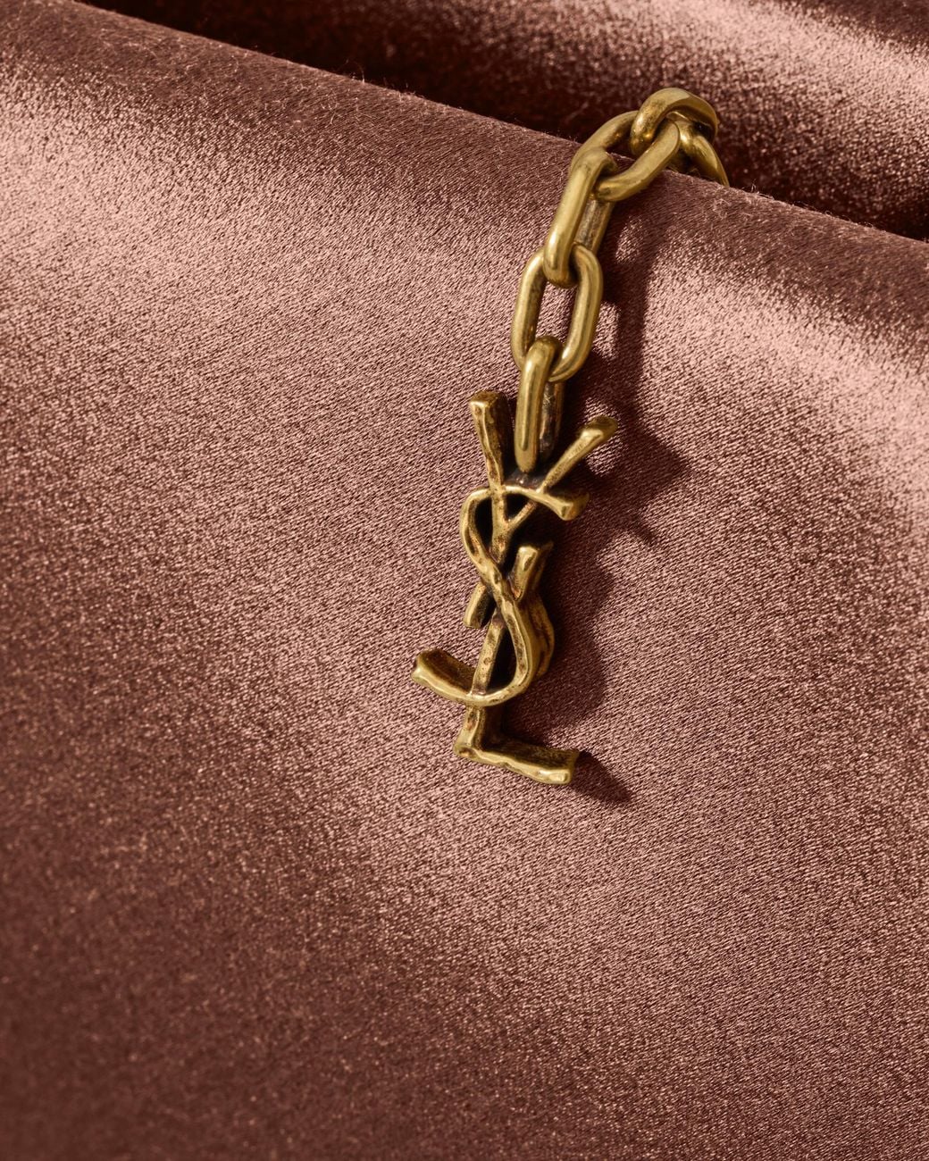 Saint Laurent Brown Evening Soft Clutch