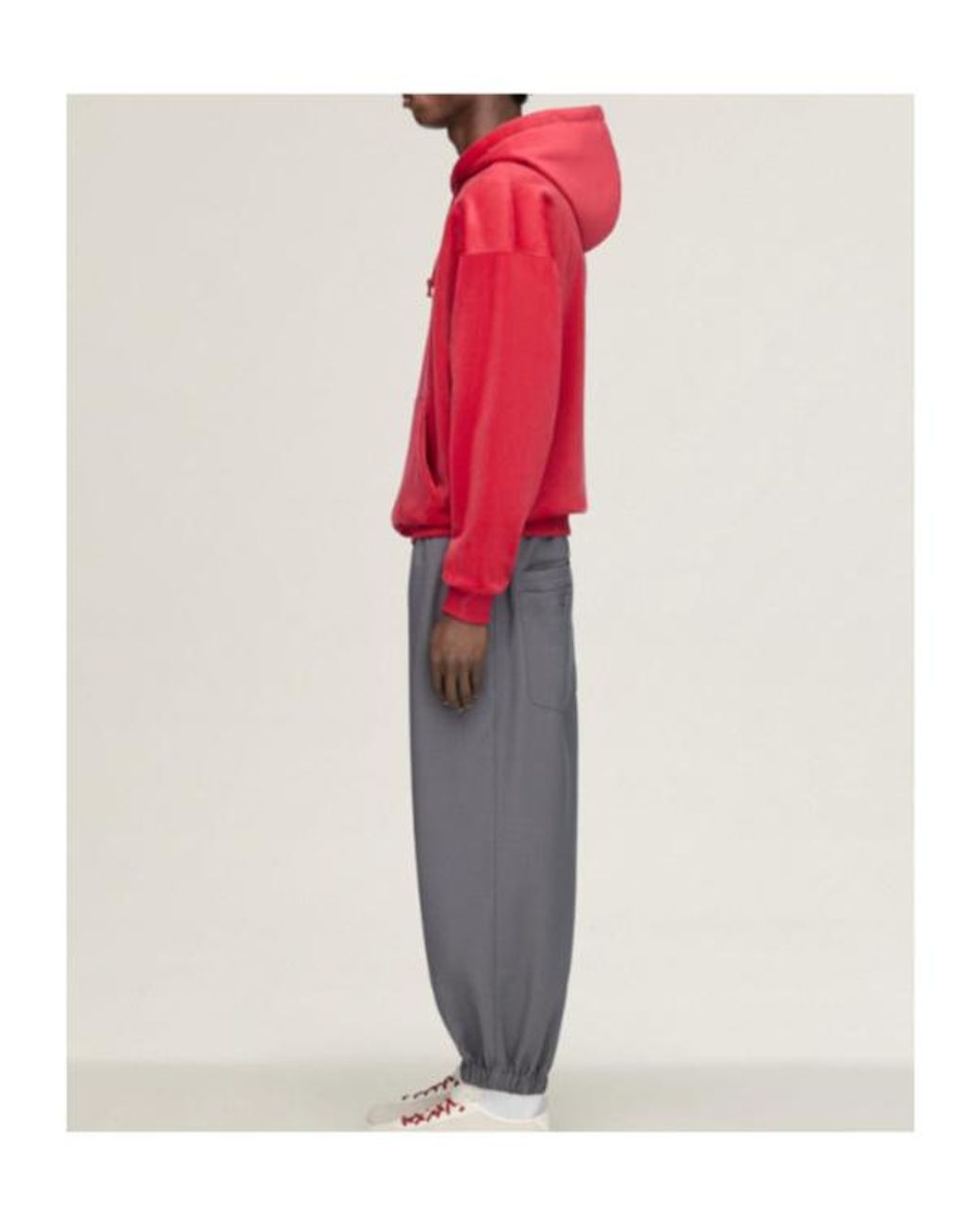 Y-3 Red Logo Fleece Hoodie for men