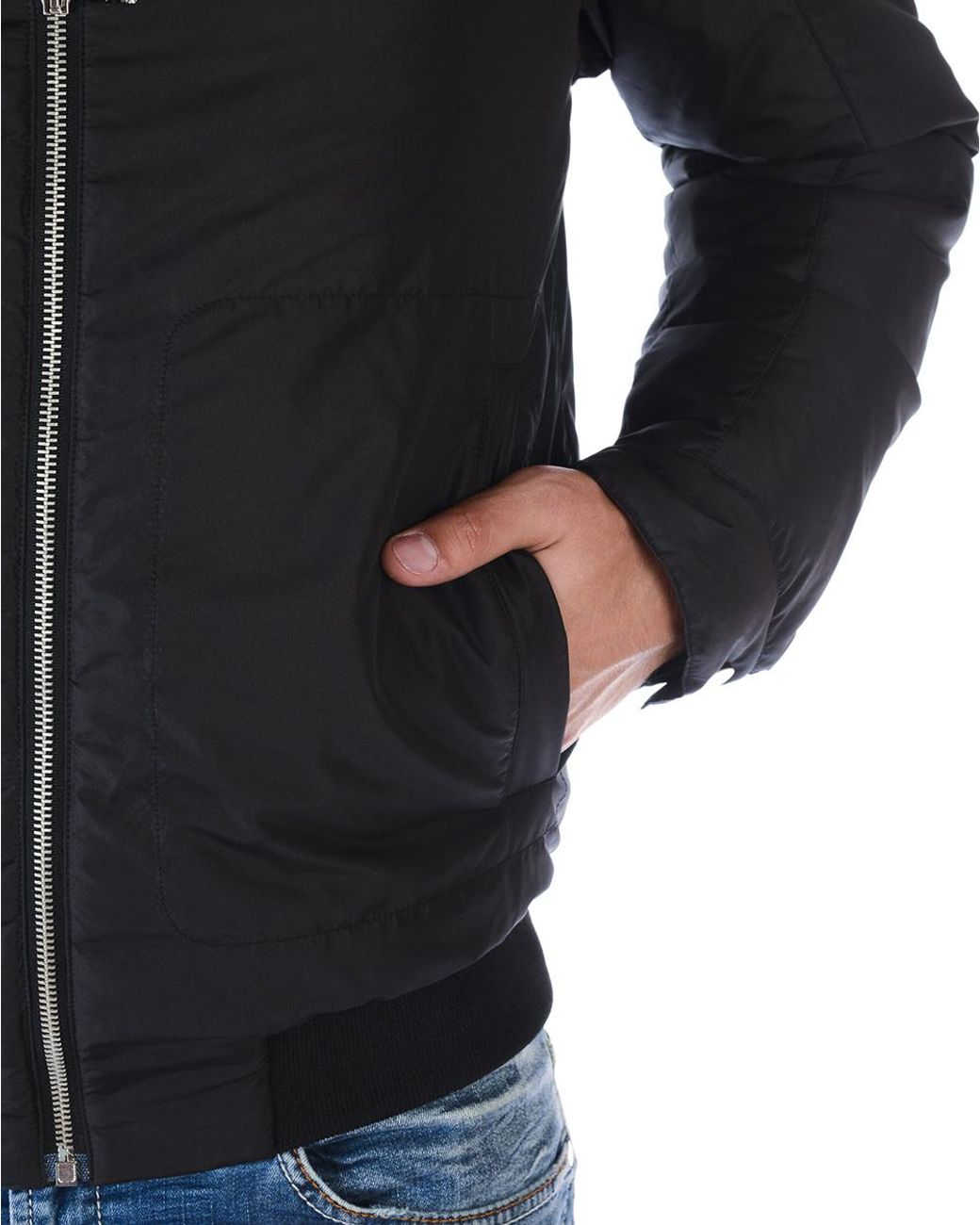 Versace Blue Logo Zipper Casual Jacket for men