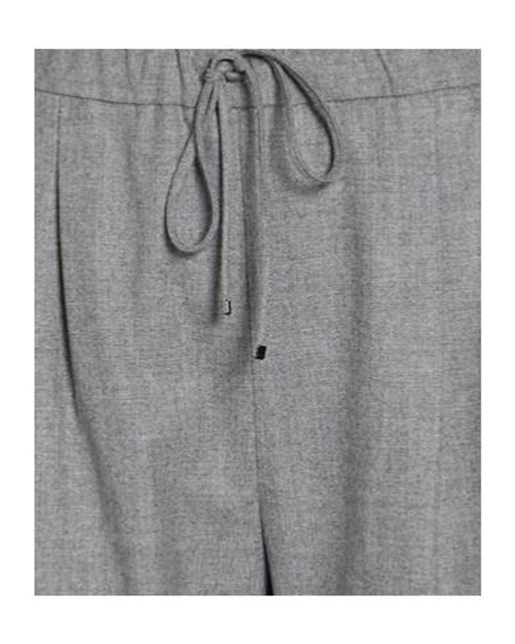 Max Mara Gray Stretch Wool Tapered Pants