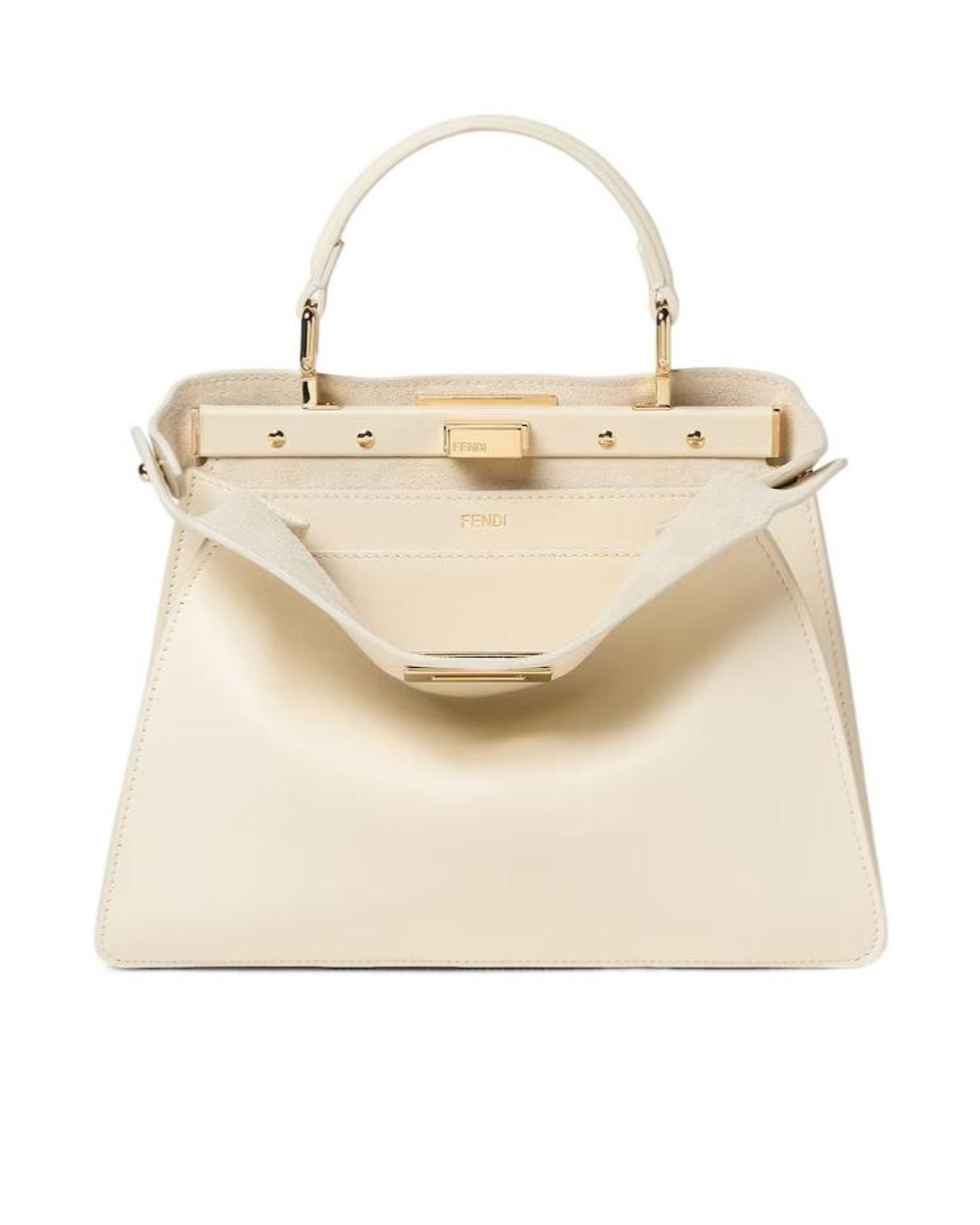 Fendi Natural Peekaboo Iseeu Small Tote Bag