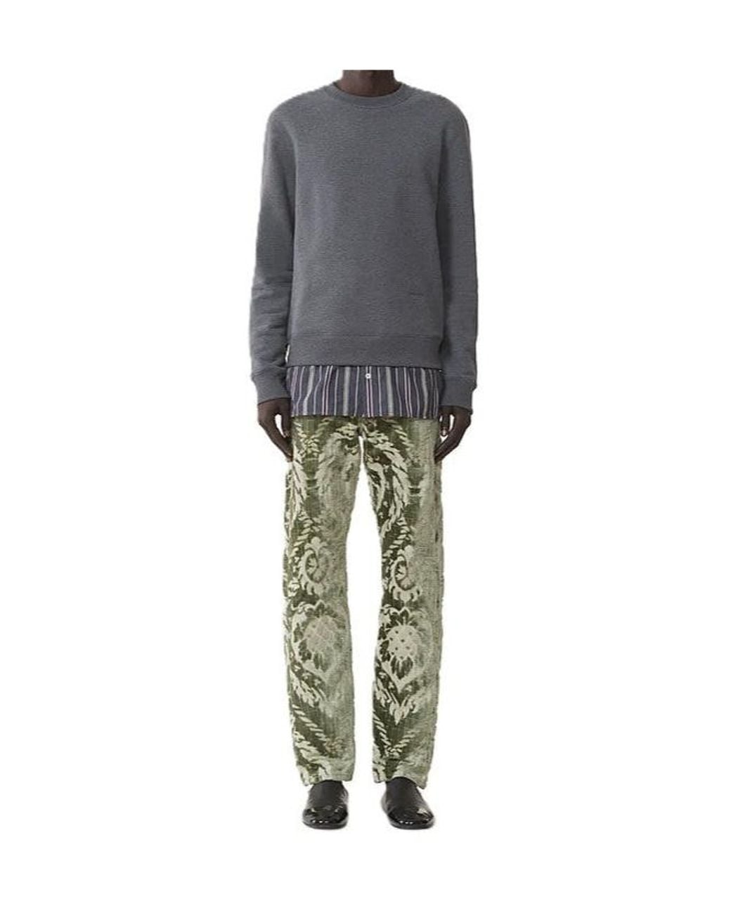 Lanvin Gray Layered-Look Sweatshirt for men