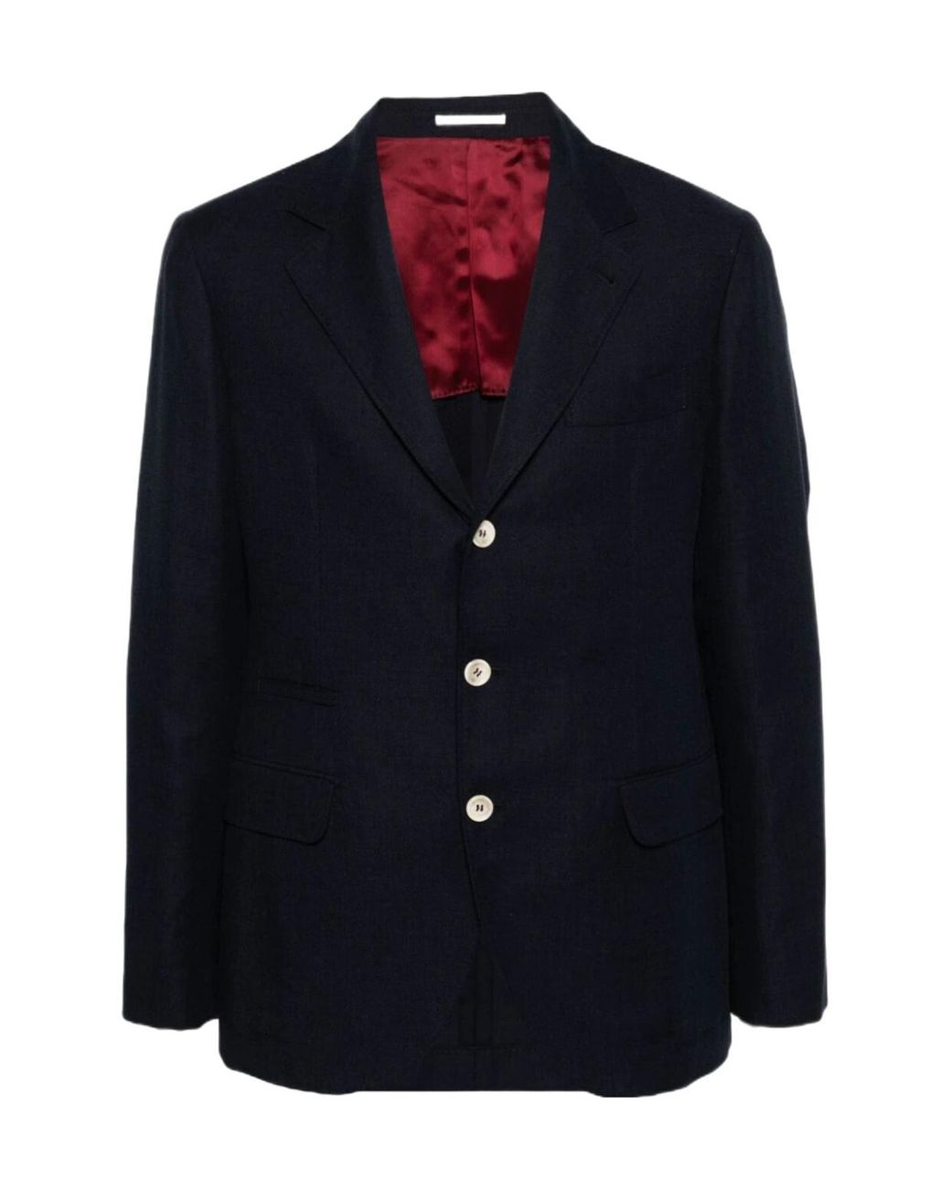 Brunello Cucinelli Blue Single-Breasted Blazer for men