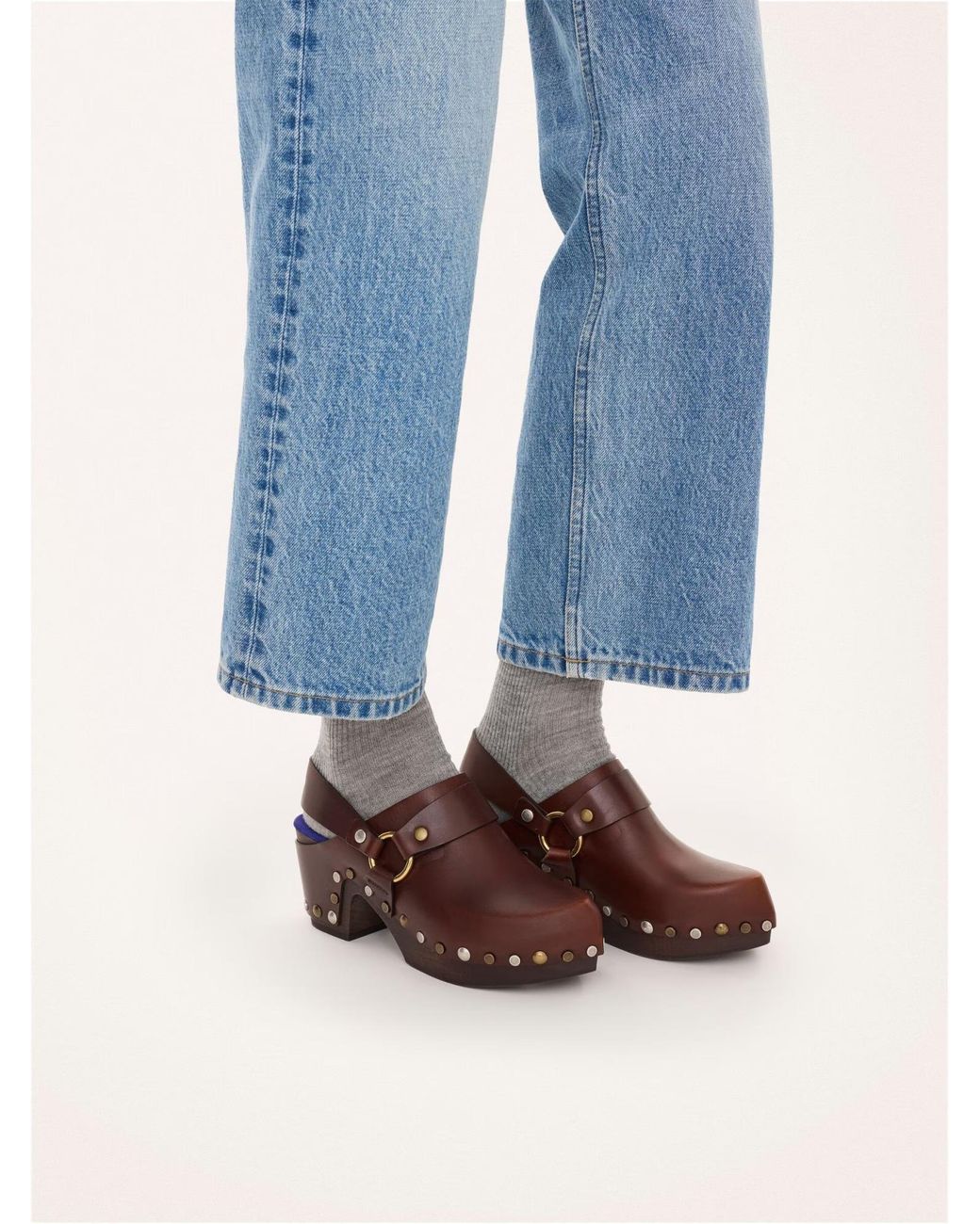 Chloé Brown Chloé Talis Wedge Clogs