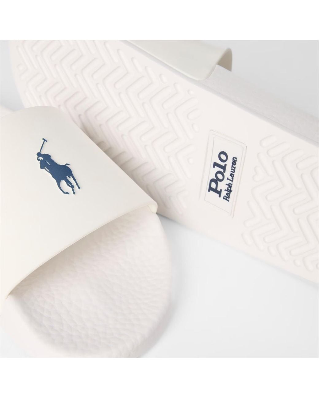 Polo Ralph Lauren White Logo Slippers