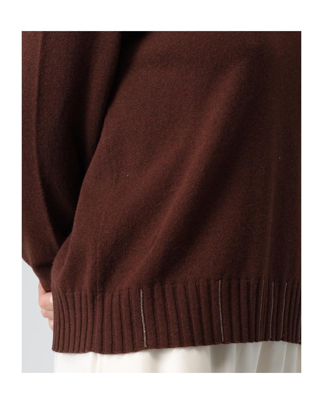 Fabiana Filippi Brown Long-Sleeved Sweater