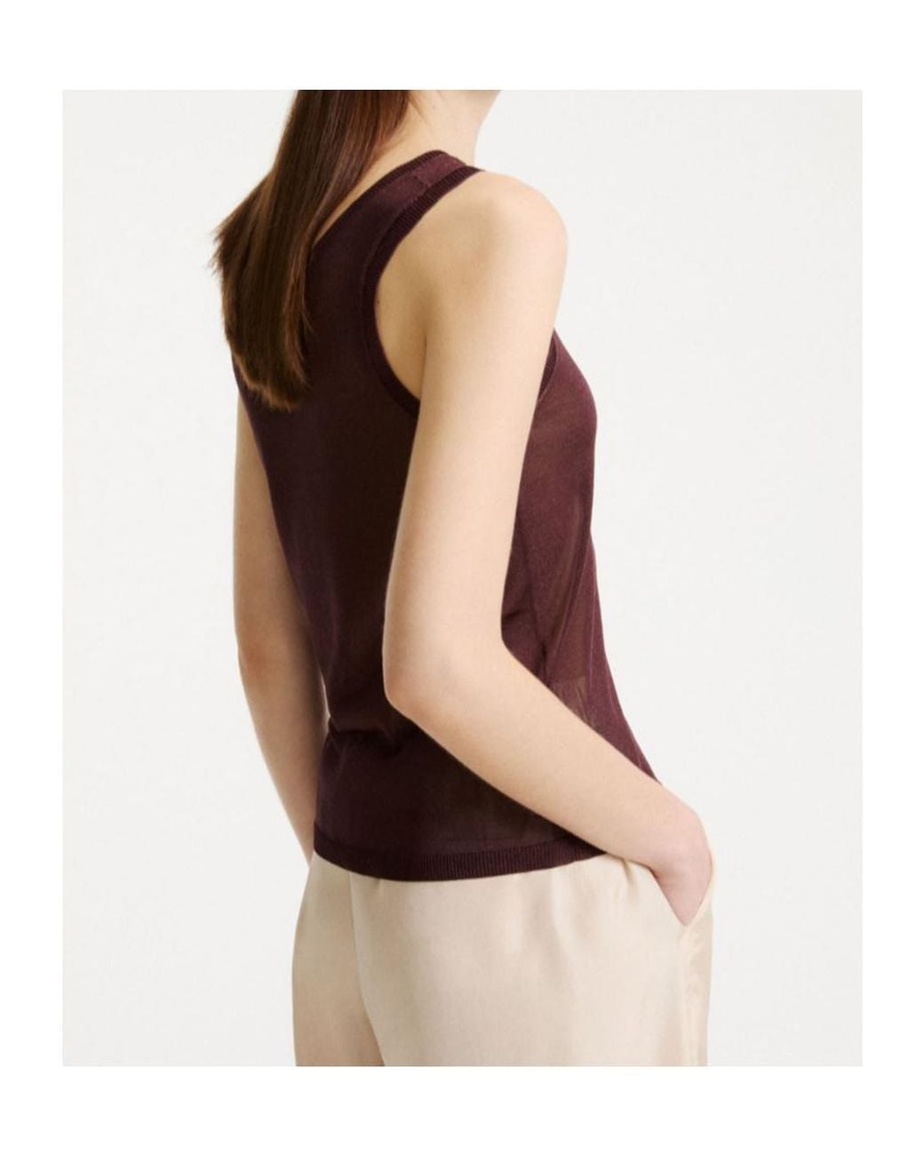 Marella Red Viscose And Lurex Top