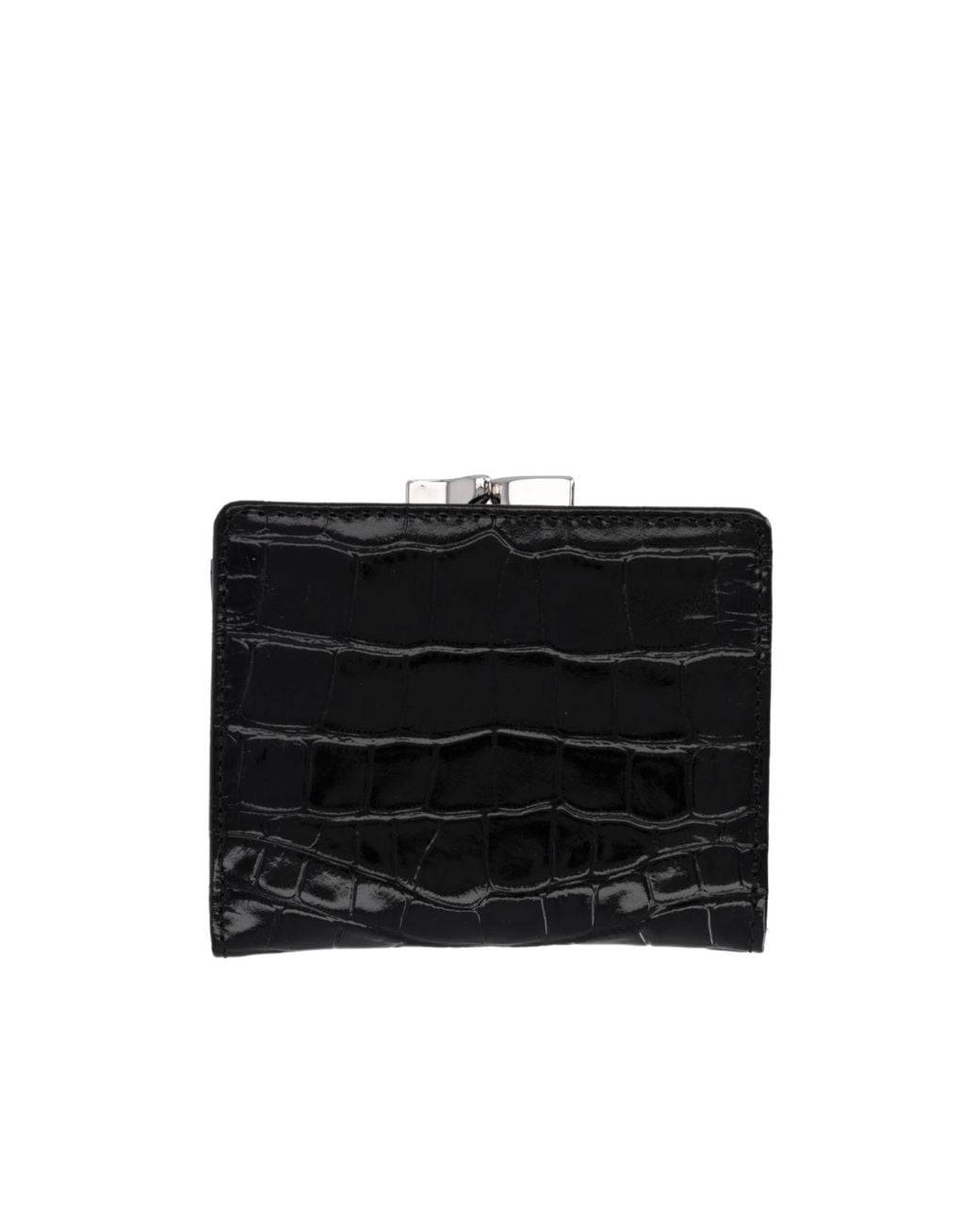 Vivienne Westwood Black Textured Fold Wallet