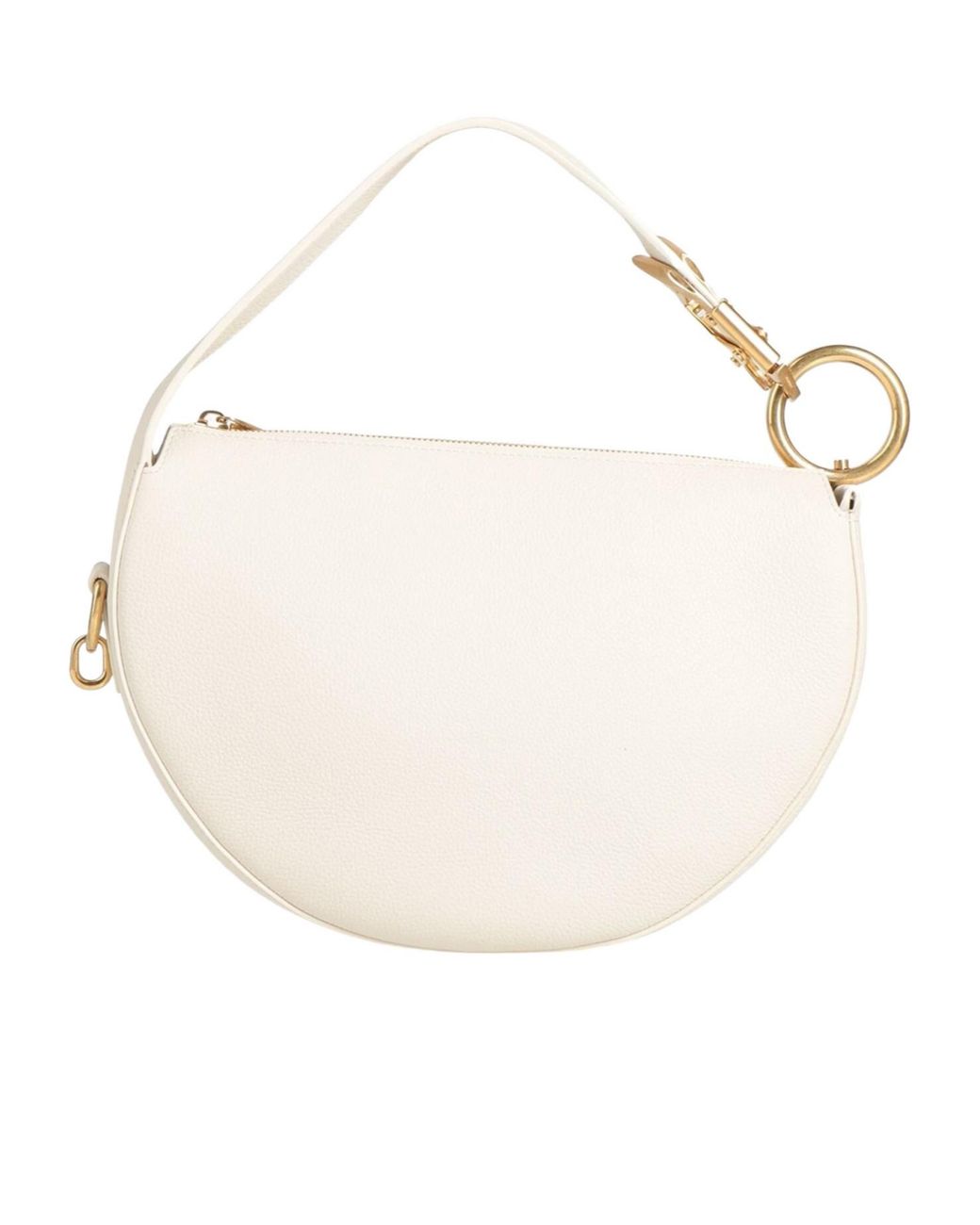 Burberry Natural Medium Lychee Grain Leather Shoulder Bag