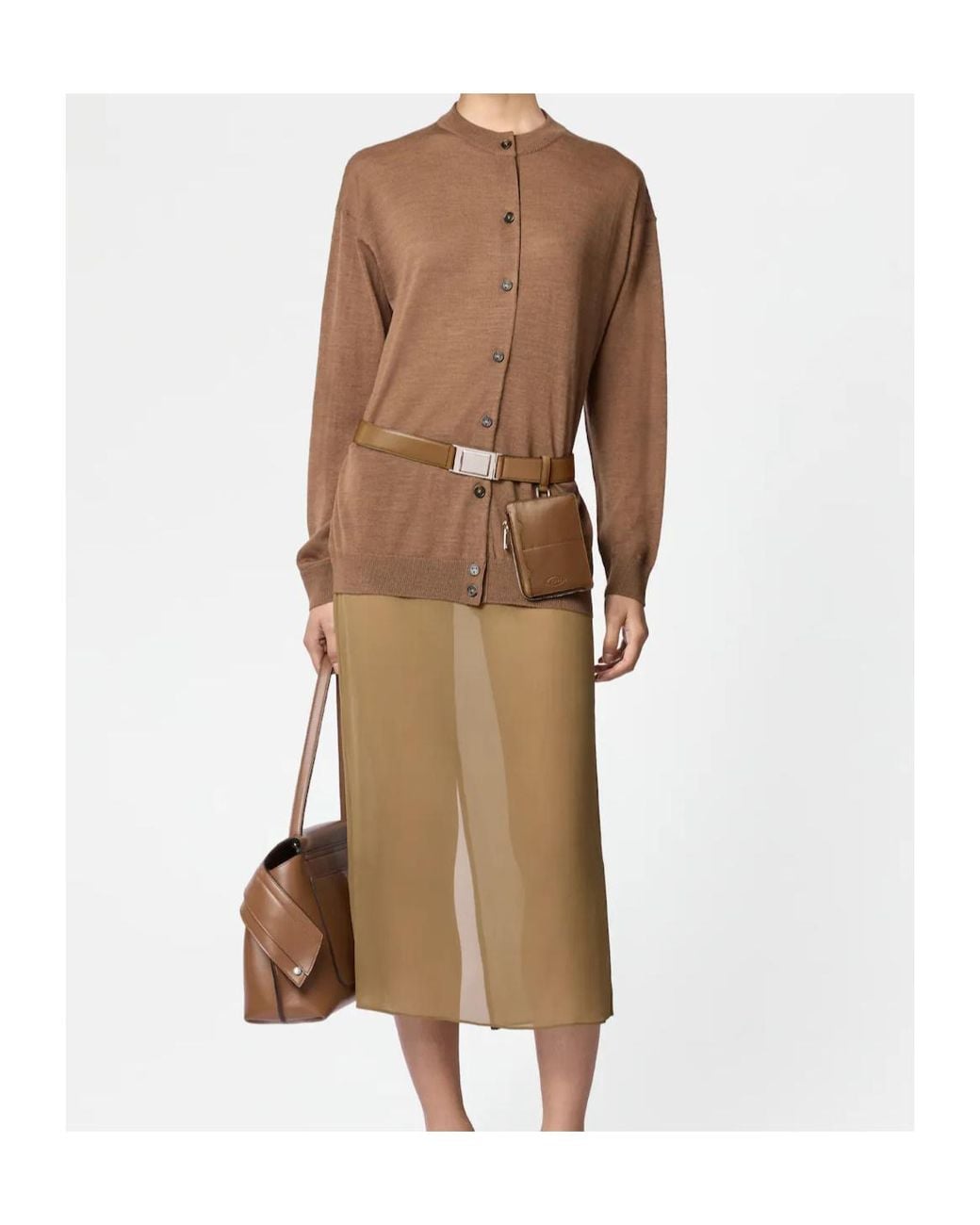 Tod's Brown Button Cardigan