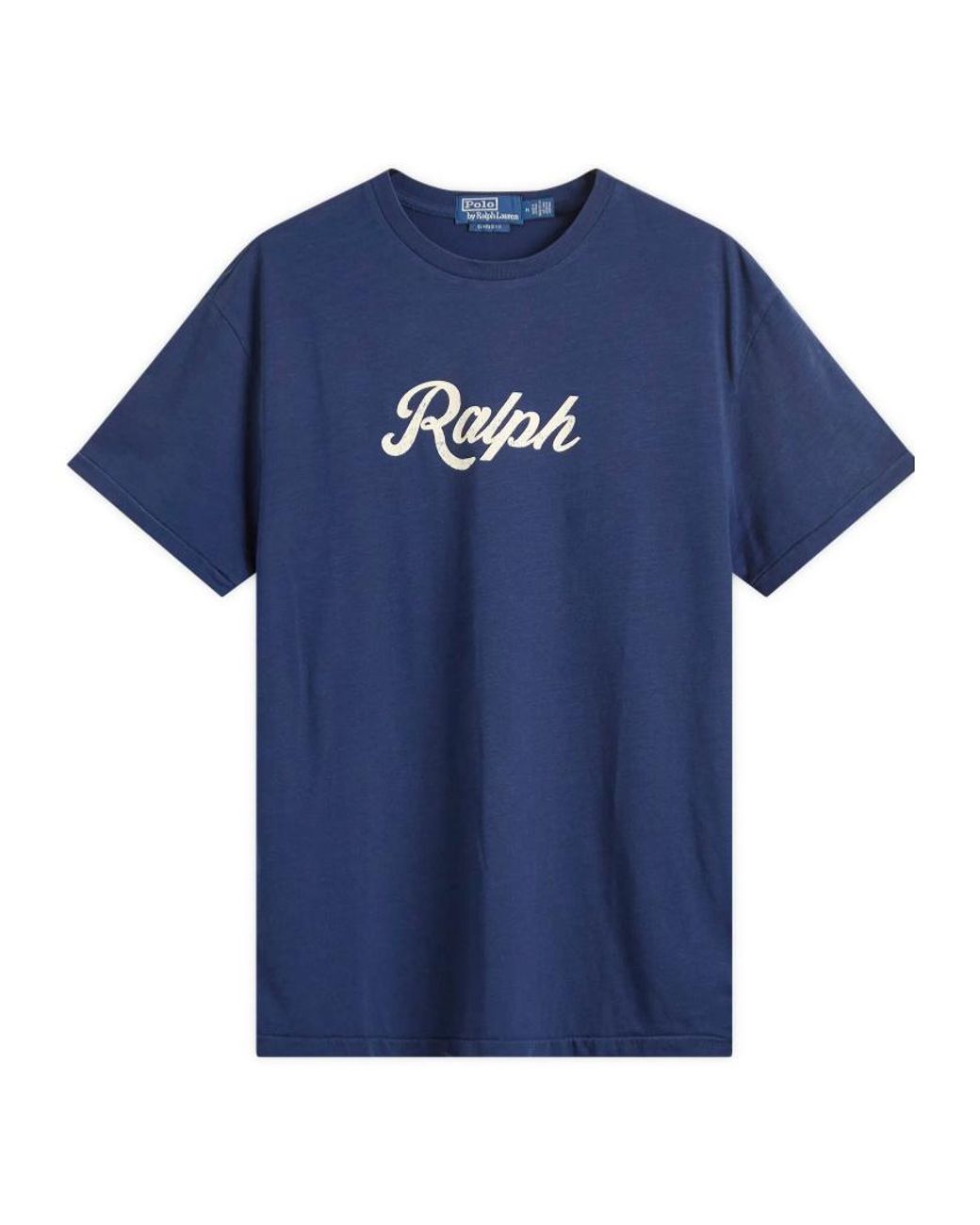 Polo Ralph Lauren Blue Logo Printed Crewneck T-Shirt for men