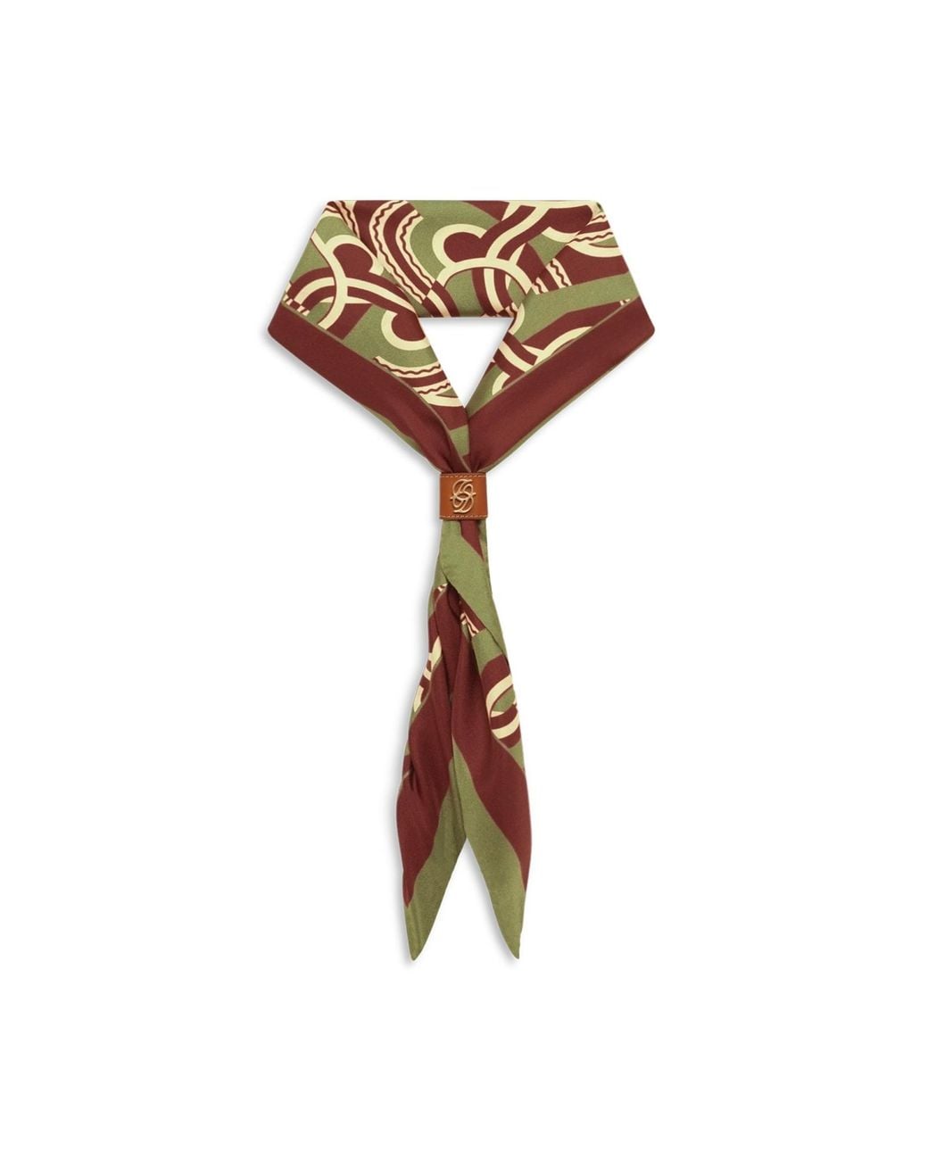 Drole de Monsieur Brown Drôle De Monsieur Geometric Printed Scarf for men
