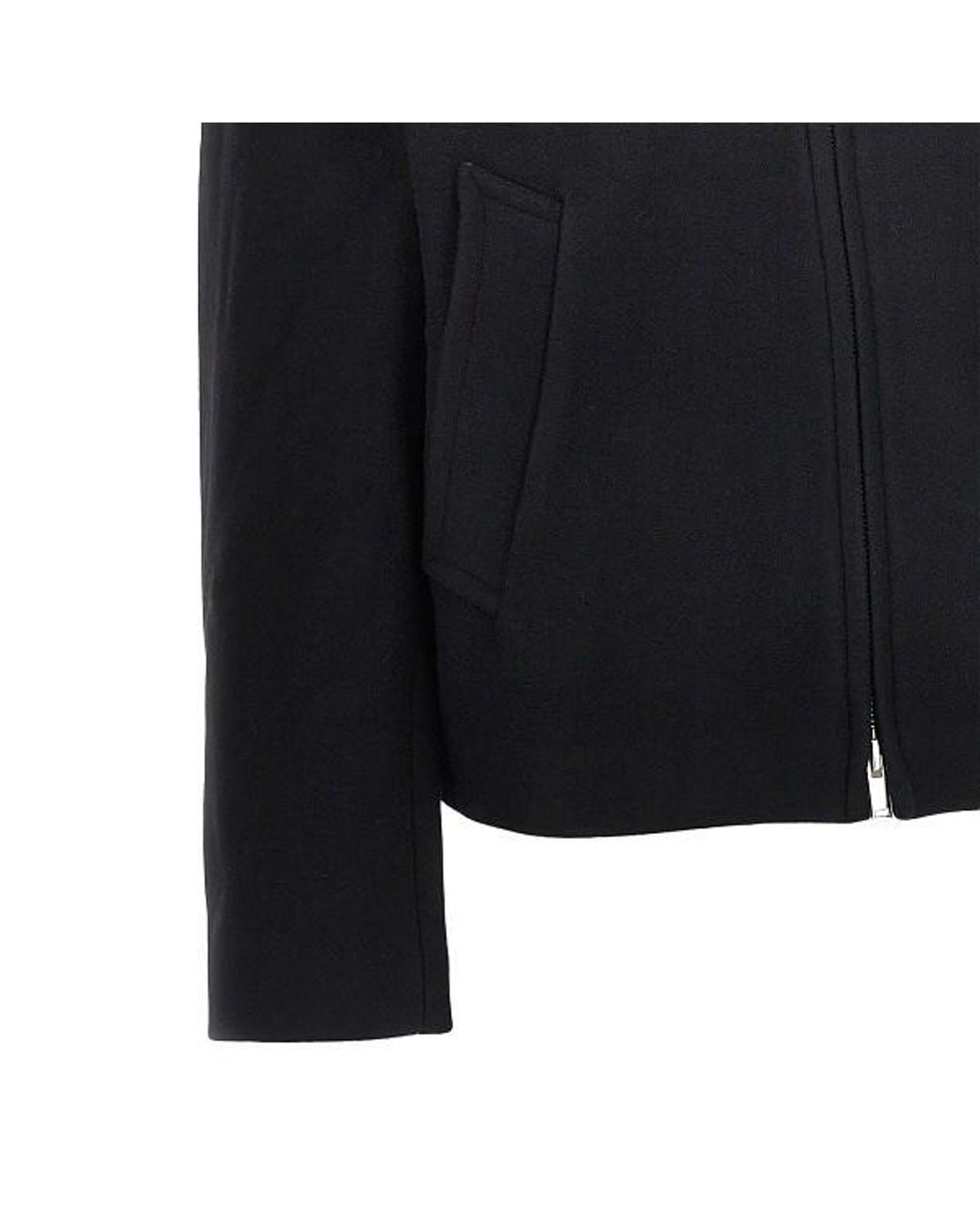 Studio Nicholson Black Zip-Up Spread-Collar Shirt Jacket for men