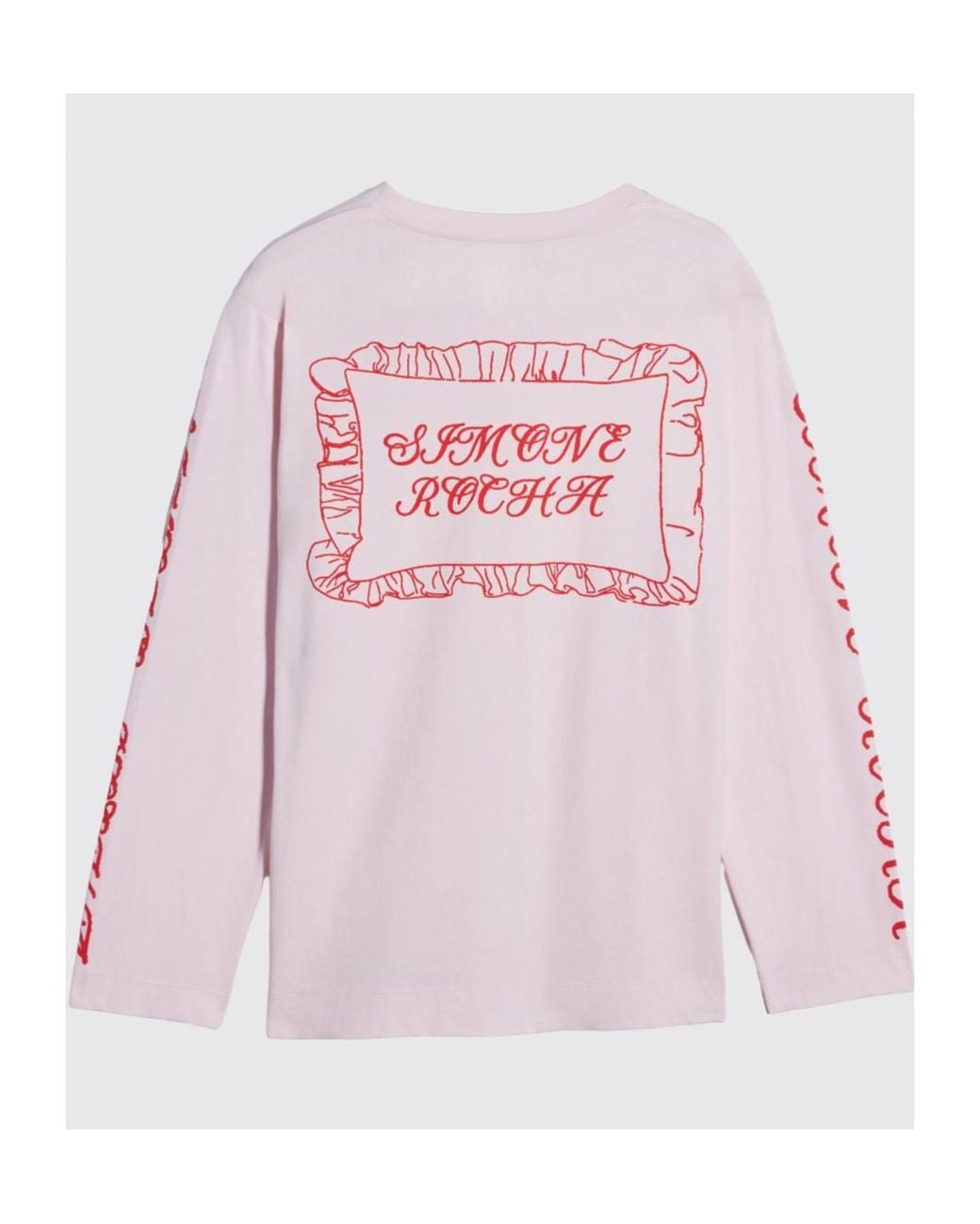 Simone Rocha Pink Printed Long-Sleeved T-Shirt