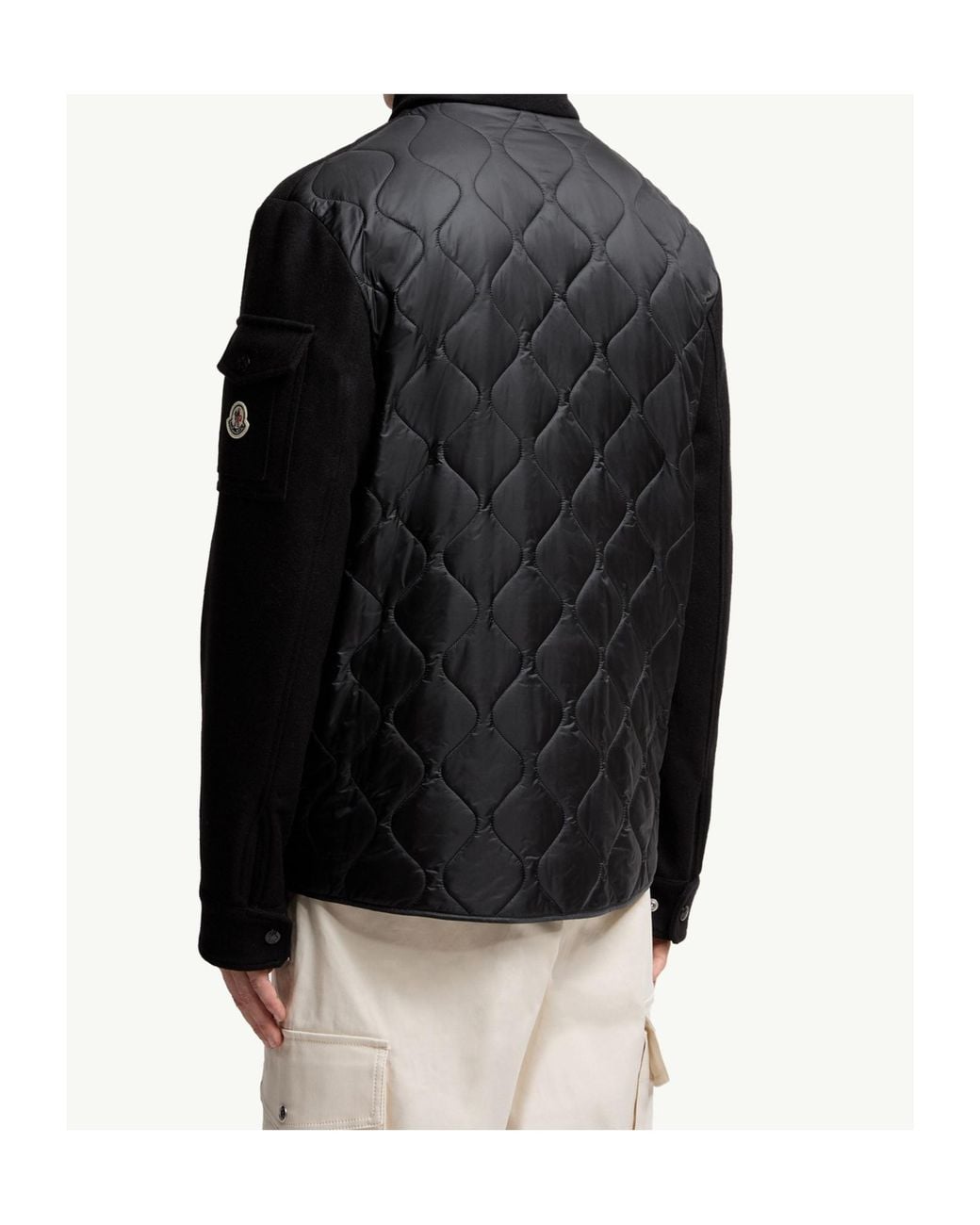 Moncler Black Avoine Short Quilted Jacket for men