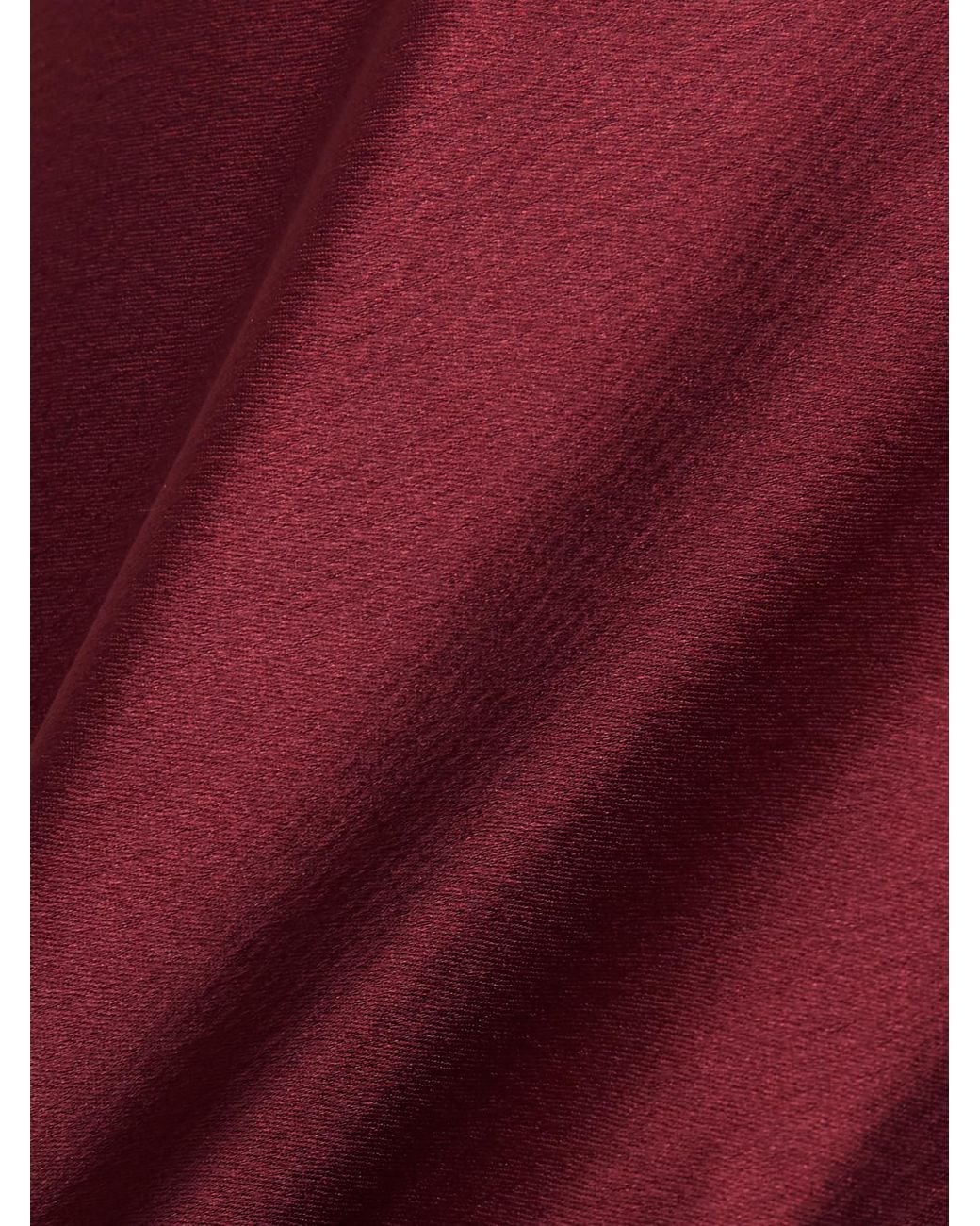 Leset Red Barb Draped Satin Wide-Leg Pants