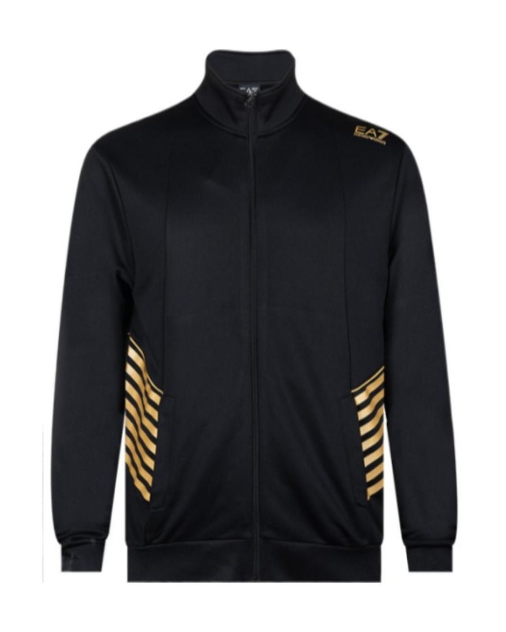 EA7 Blue Logo Zipper Casual Jacket for men