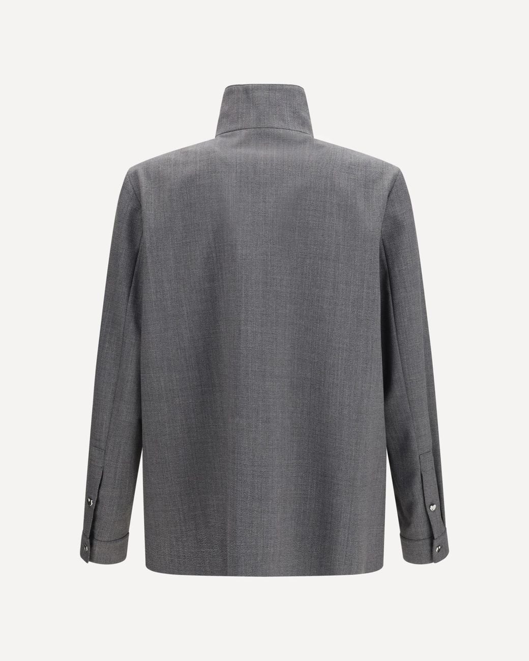 Valentino Gray Zip-Up High Neck Jacket for men