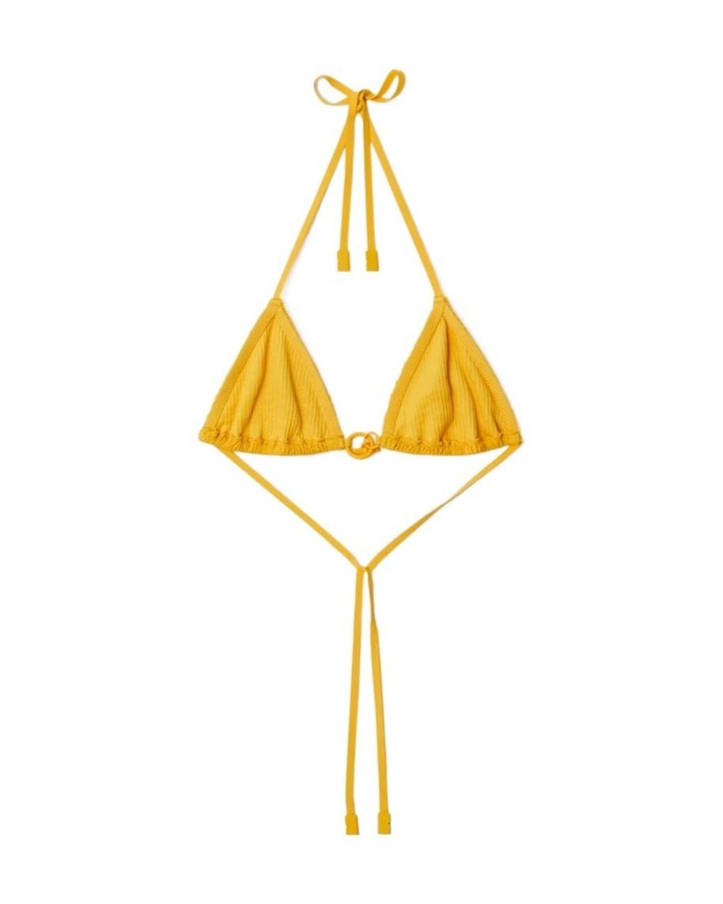 Burberry Metallic Crinkled Texture Halterneck Bikini Top