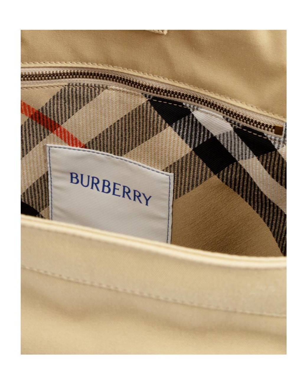 Burberry Natural Logo Embroidered Medium Trench Tote Bag for men