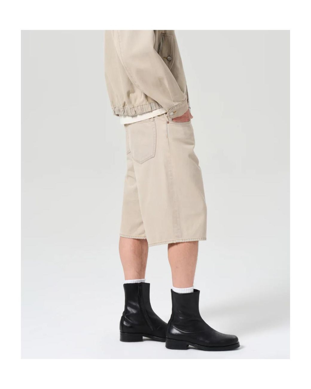 Agolde Natural Bermuda Denim Shorts for men