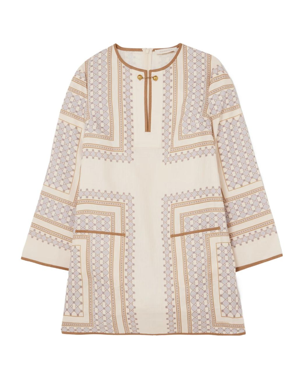 Zimmermann Natural Printed Mini Dress