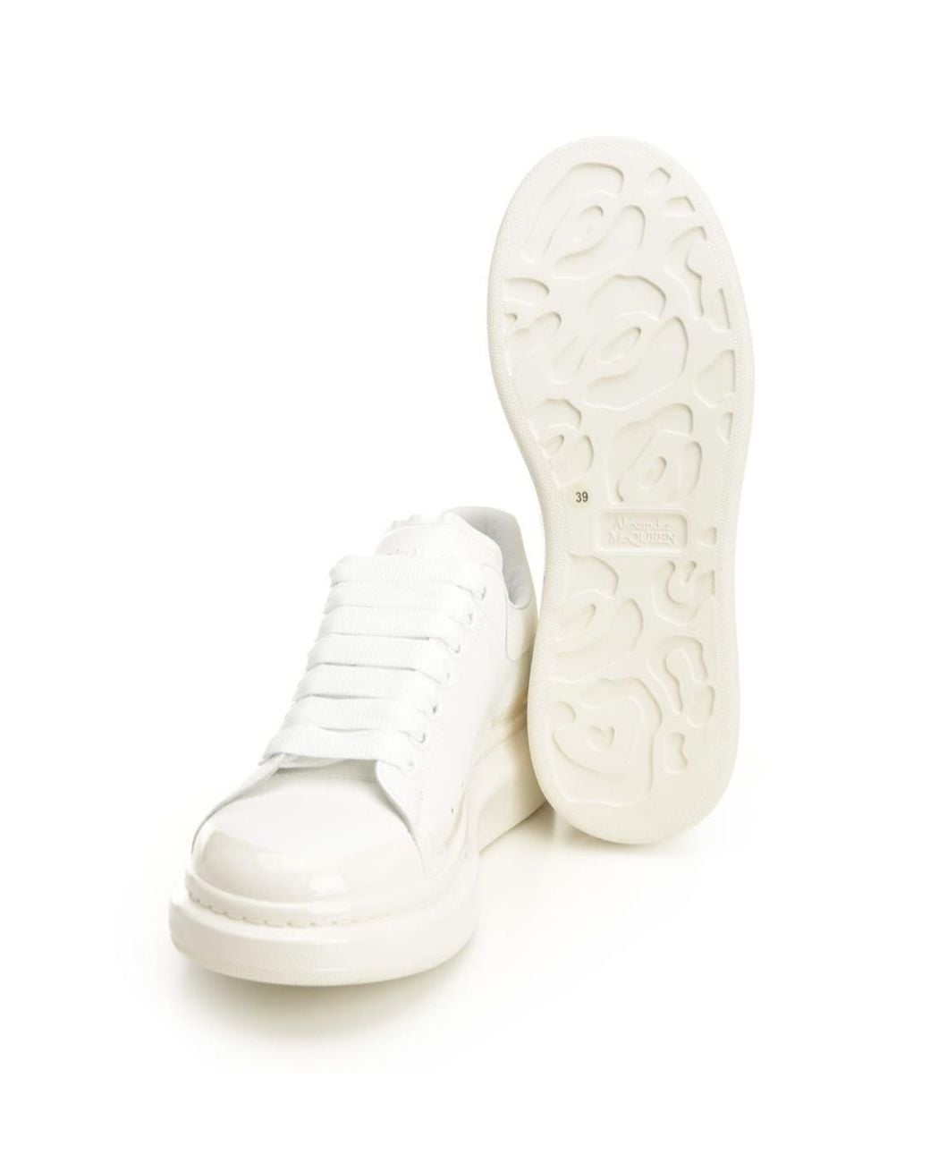McQueen White Oversized Lace-Up Sneakers for men