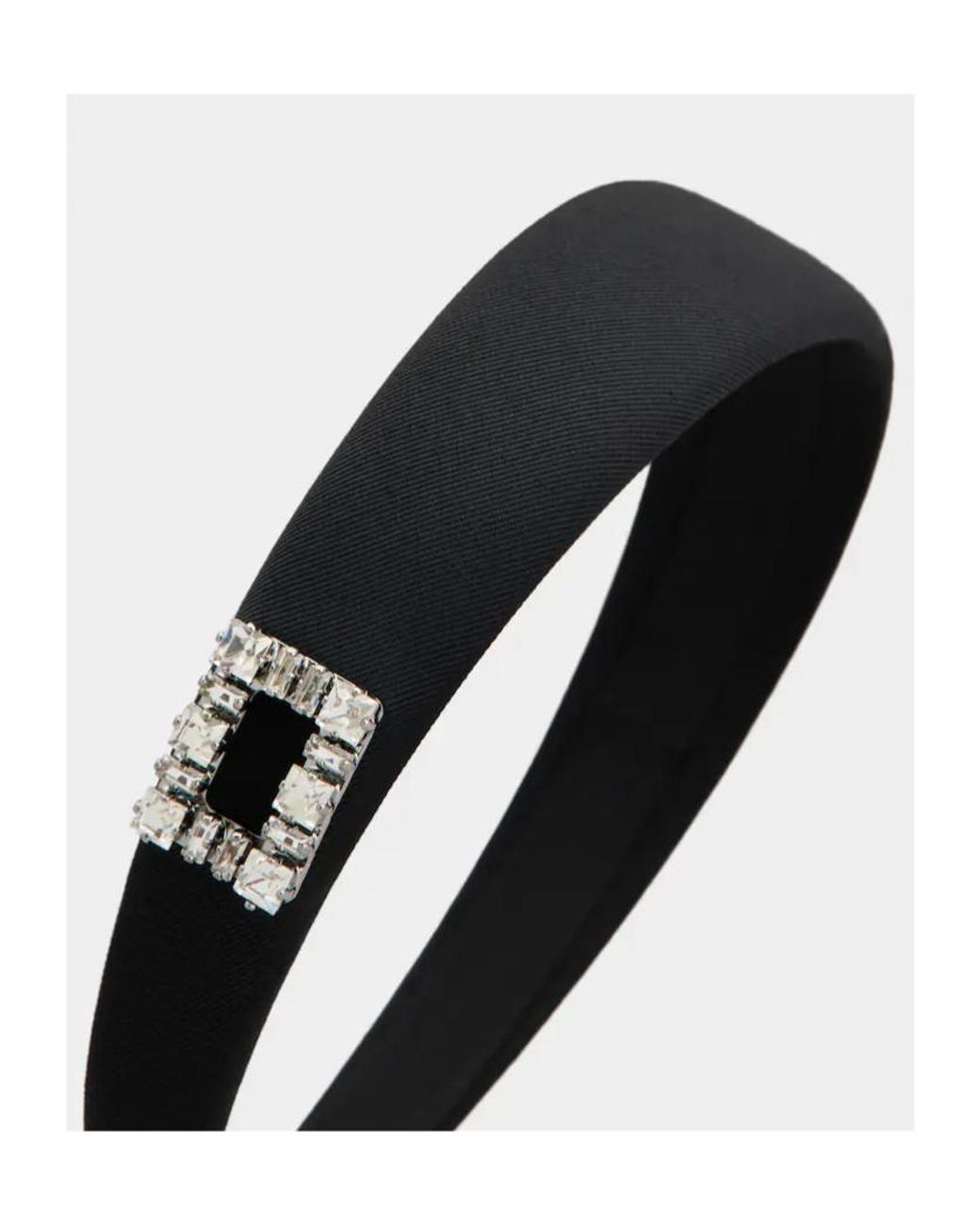 Roger Vivier Black Crystal Buckle Headband