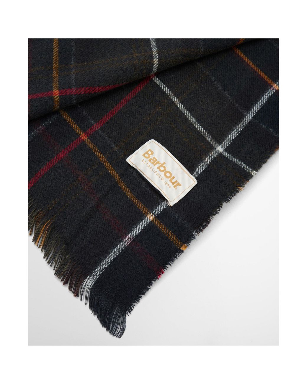 Barbour Black Plaid Cape Shawl