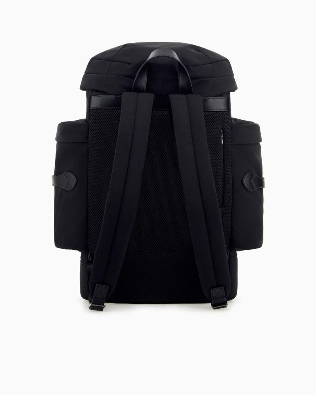 Emporio Armani Blue Logo Appliqué Flap Backpack for men