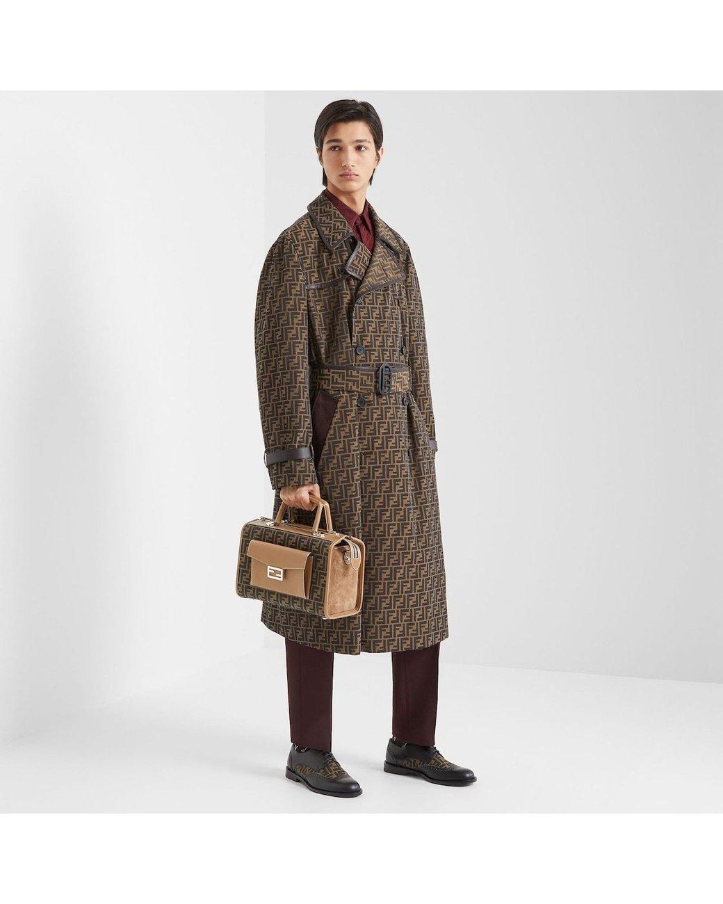 Fendi Metallic Ff Fabric Bag for men