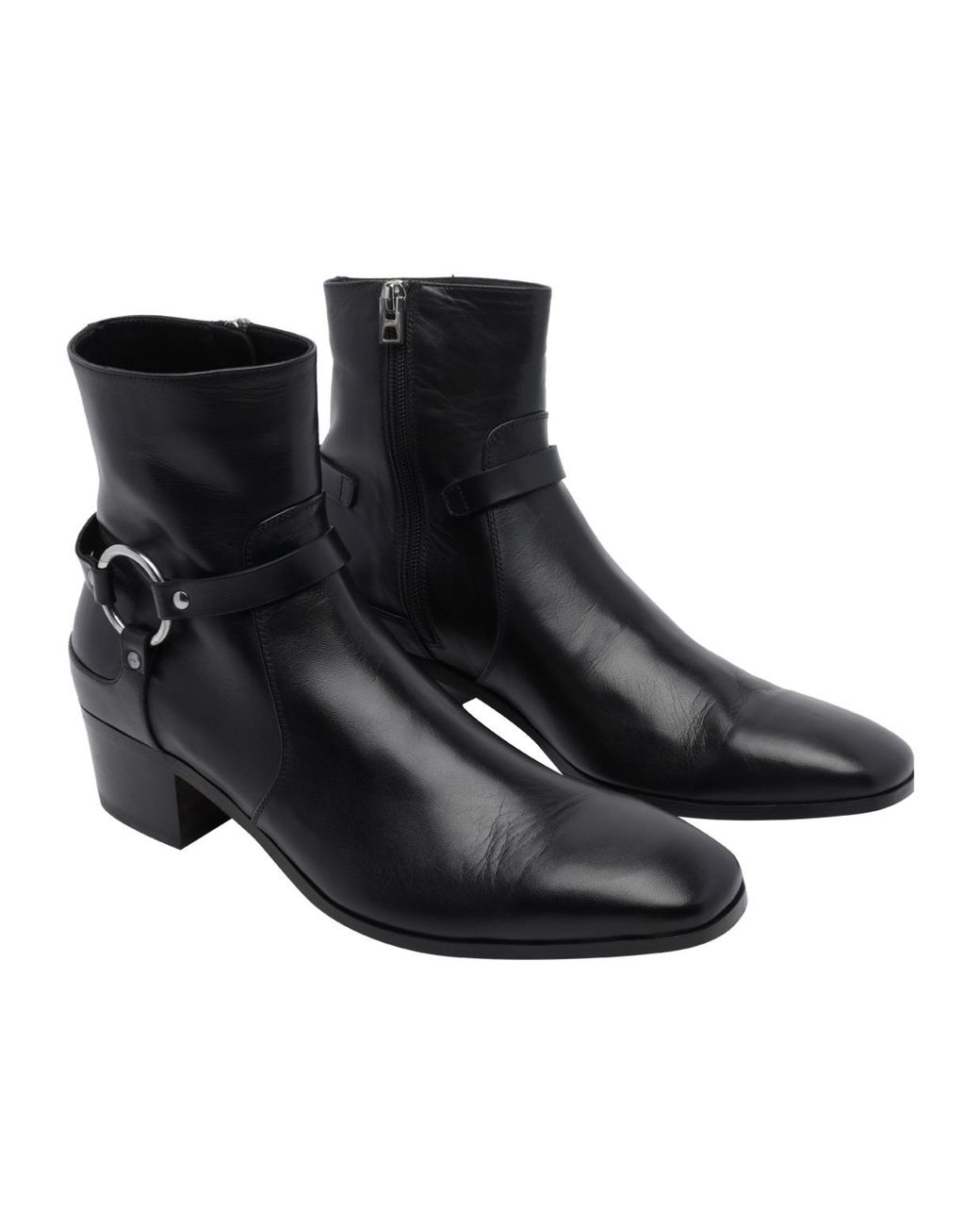 Tom Ford Black Clint Harness Ankle Boots for men