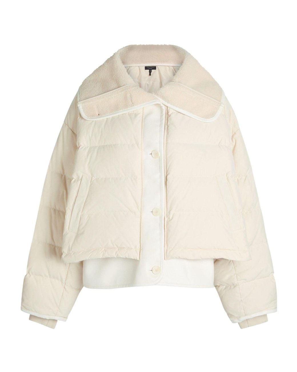 Tick Jacket Rag & Bone Loose Thick Cotton Coat in Natural | Lyst