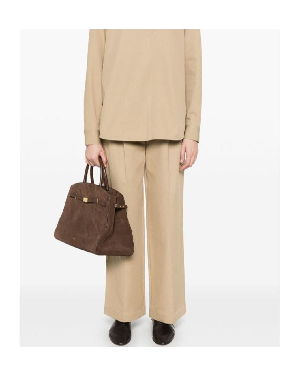 Totême Natural Totême Wide-Leg Trousers