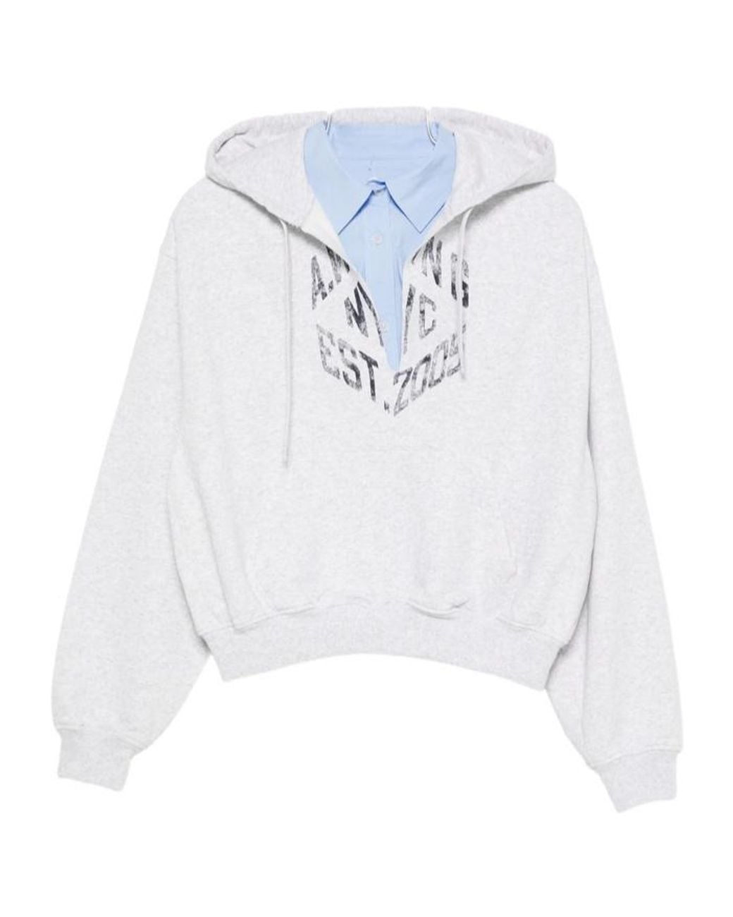 Alexander Wang White Long-Sleeved Layered Hoodie