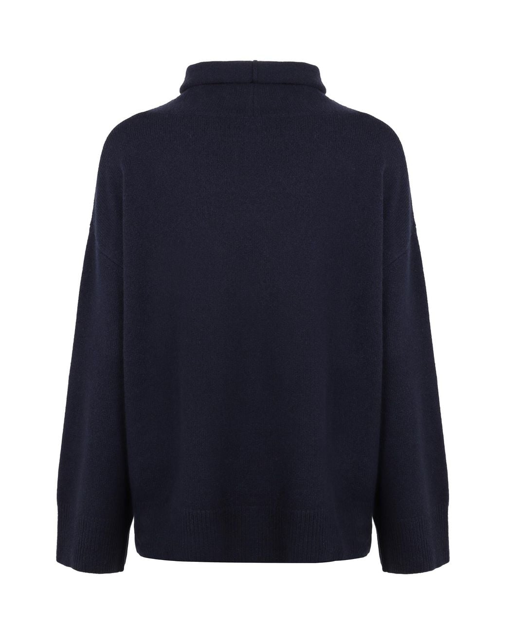 Aspesi Blue Turtleneck Ribbed Knit Pullover