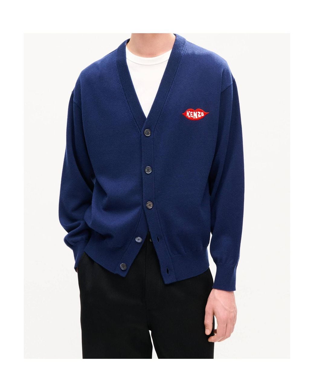 KENZO Blue Loves' Embroidered Cardigan for men