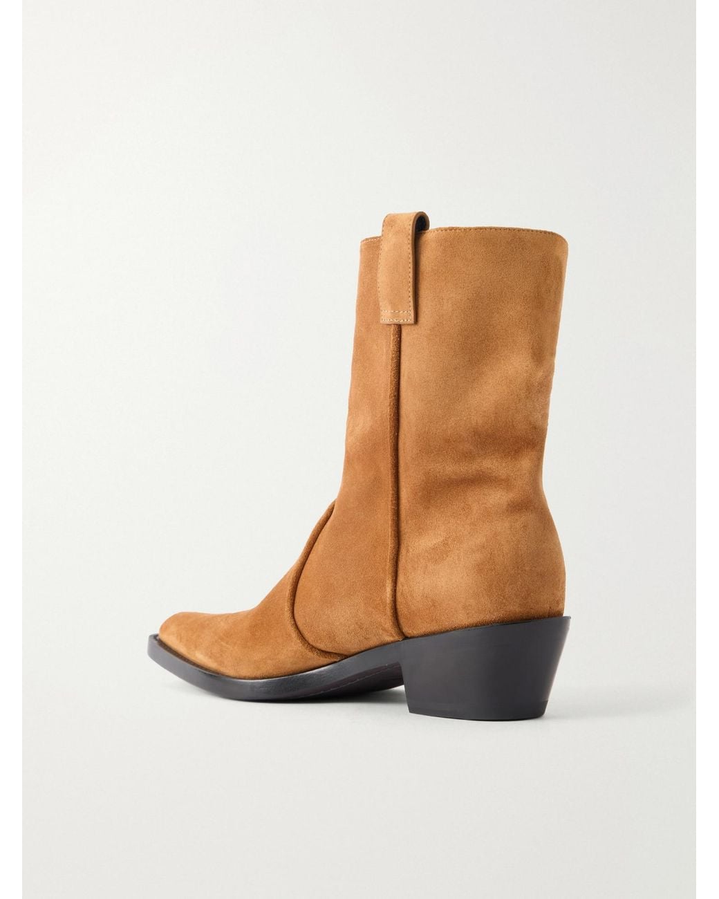 Khaite Brown Suede Ankle Boots